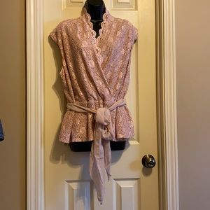Blush lace top; Marina; size XL.